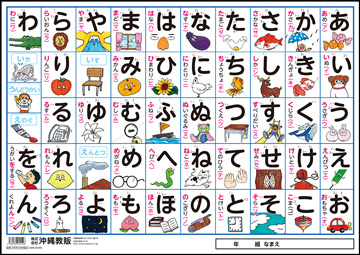 ひらがな 50音表 A2サイズ【大型】